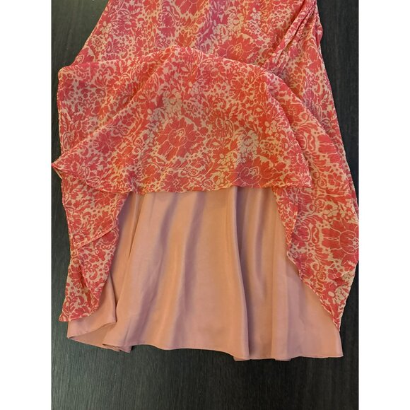 Sundance Floral Silk V-Neck Dress With Lining Size 16 - Picture 7 of 9